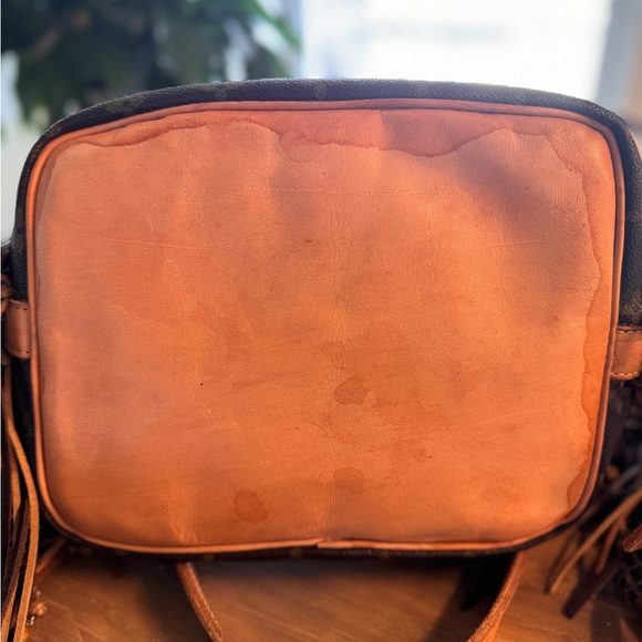 Vintage Boho LOUIS VUITTON Noe Monogram Shoulder Tote Bag Purse REVAMPED - Picture 4 of 5